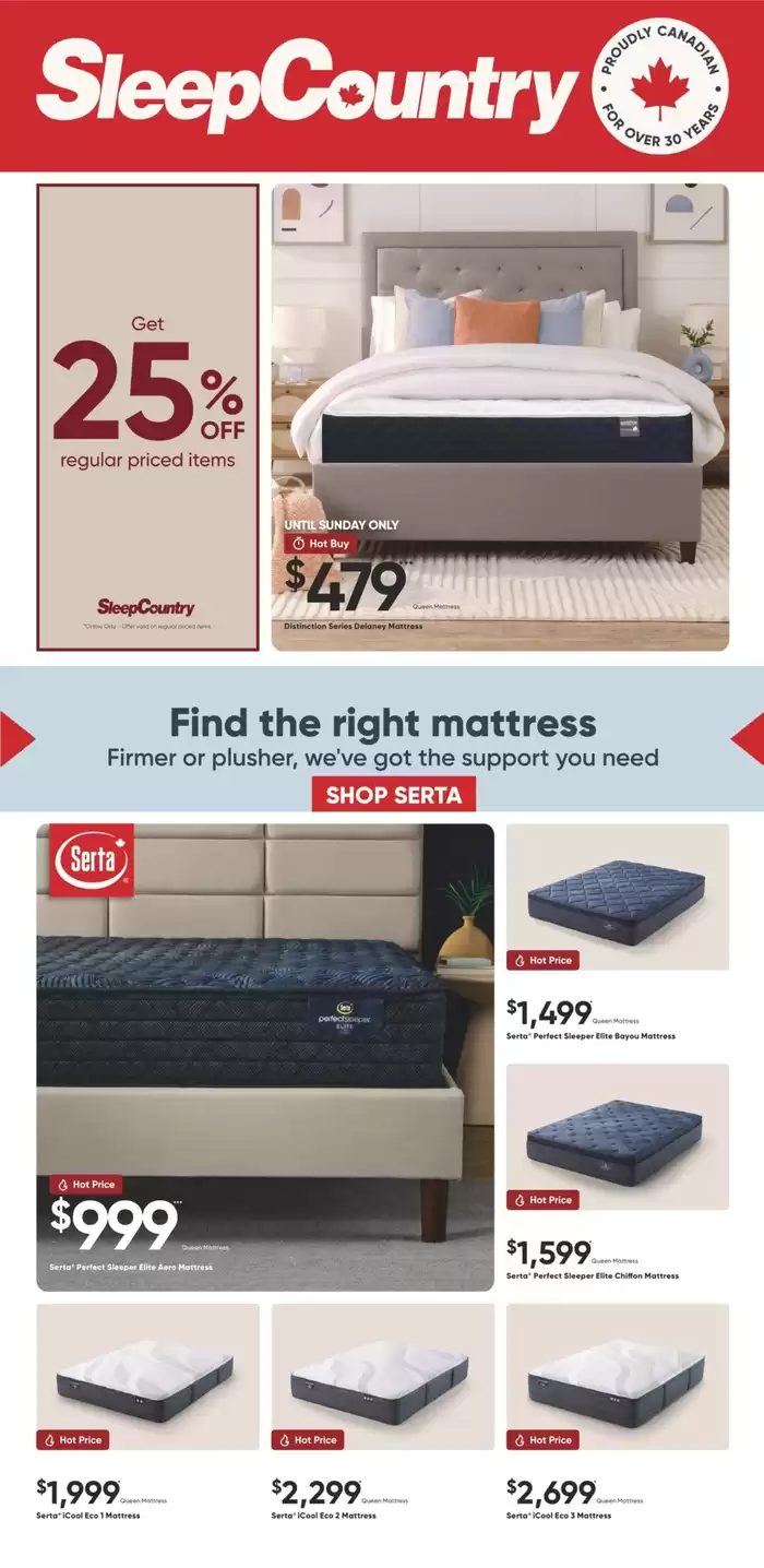 Sleep Country catalogue in Brandon | Get 25% off | 2025-03-03 - 2025-03-09