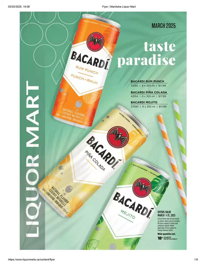 Liquor Mart catalogue in Winnipeg | Current deals and offers | 2025-03-03 - 2025-03-31