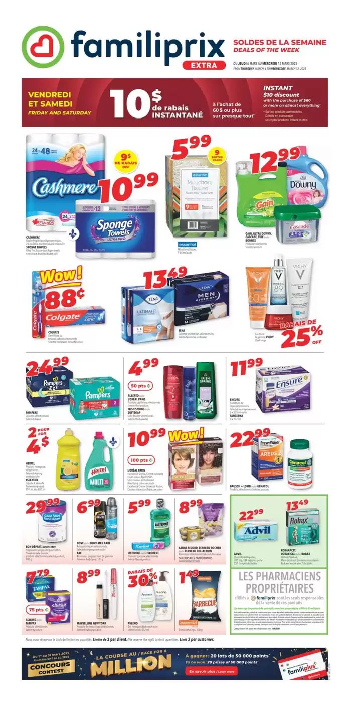 Familiprix catalogue in Quebec | Top offers for all bargain hunters | 2025-03-06 - 2025-03-12