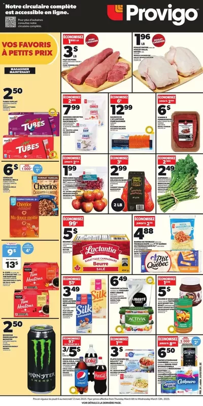 Grocery offers in Baie-Comeau | Top deals and discounts in Provigo | 2025-03-06 - 2025-03-12