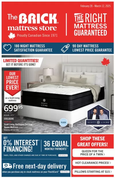 Home & Furniture offers in Saint-Lambert | Brick Mattress Store in The Brick | 2025-02-28 - 2025-03-12