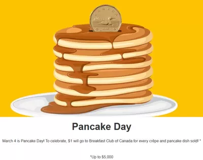 Restaurants offers in Richmond Hill | Pancake Day Deal in Cora | 2025-03-04 - 2025-03-18