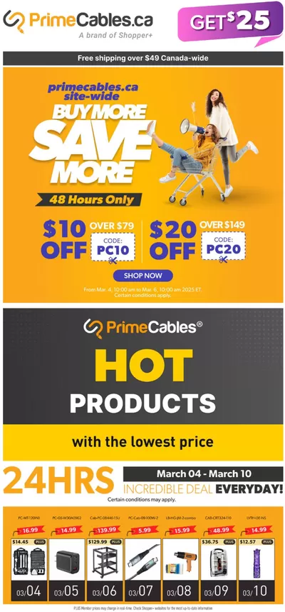 Electronics offers in Parksville | Buy More Save More in Primecables | 2025-03-05 - 2025-03-11