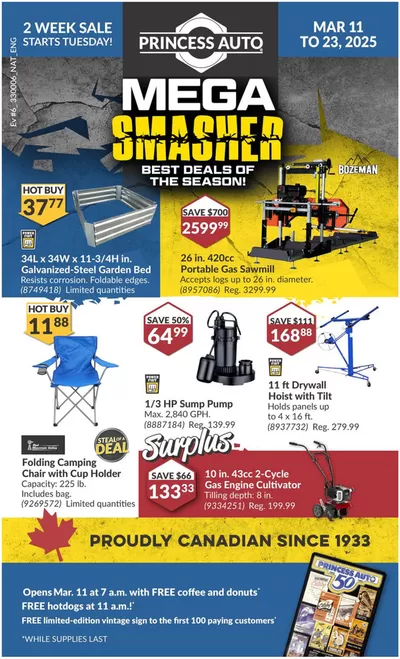 Garden & DIY offers in Surrey | National Sale in Princess Auto | 2025-03-11 - 2025-03-23