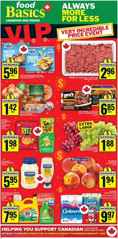 Grocery offers in Toronto | Discounts and promotions in Food Basics | 2025-03-06 - 2025-03-12