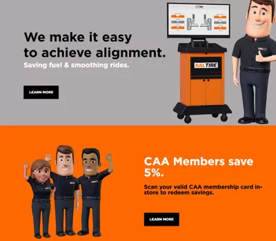 Automotive offers in Vancouver | CAA Members save 5% in Kal Tire | 2025-03-05 - 2025-03-19