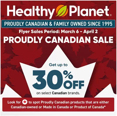 Pharmacy & Beauty offers in Markham | Get Up To 30% Off in Healthy Planet | 2025-03-06 - 2025-04-02