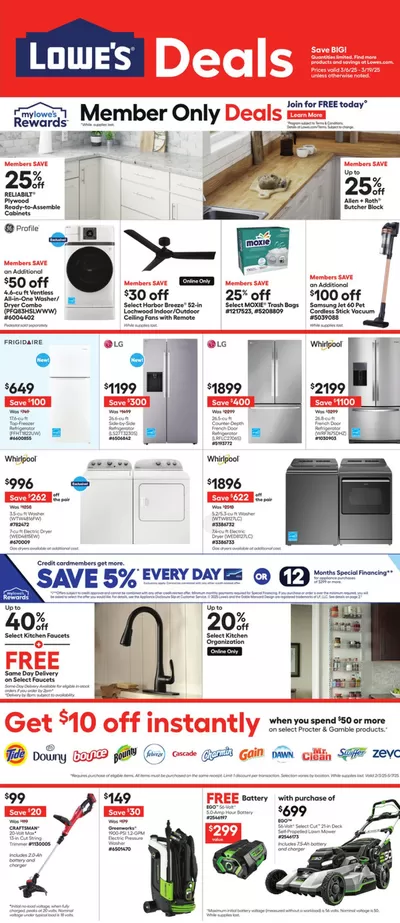 Lowe's catalogue in Stouffville | Weekly Deals | 2025-03-06 - 2025-03-19