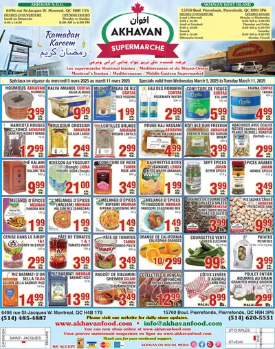 Grocery offers in Saint-Lazare | Amazing Discounts in Akhavan | 2025-03-06 - 2025-03-11