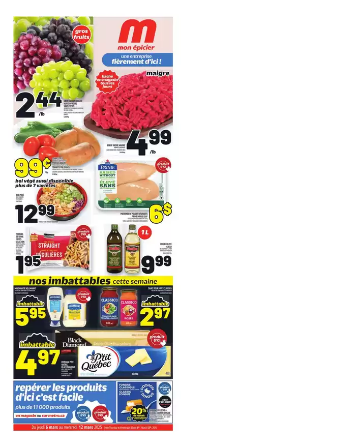 Metro catalogue in Quebec | Current bargains and offers | 2025-03-06 - 2025-03-12