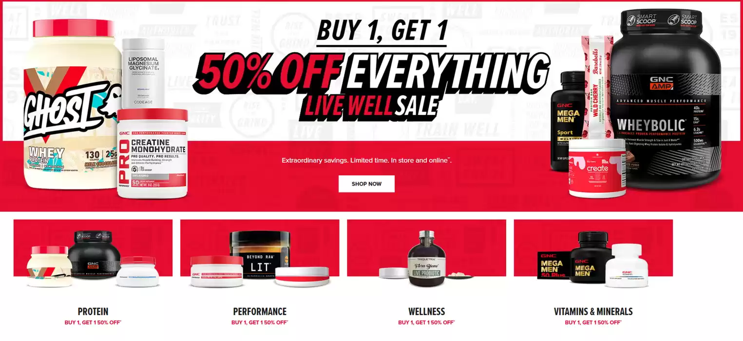 GNC catalogue in Calgary | Buy 1 Get 1 50% Off | 2025-03-07 - 2025-03-21