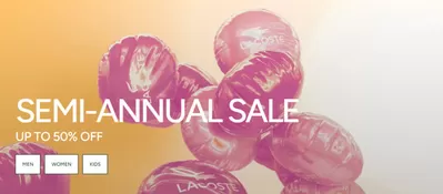 Luxury Brands offers in Montreal | Up To 50% Off in Lacoste | 2025-03-11 - 2025-03-25