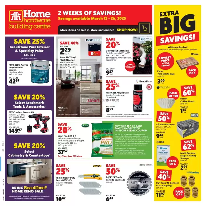 Home Hardware catalogue in Trois-Rivières | Discounts and promotions | 2025-03-13 - 2025-03-26