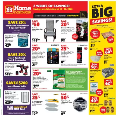 Home Hardware catalogue in Trois-Rivières | Top deals and discounts | 2025-03-13 - 2025-03-26