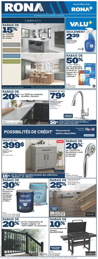 RONA catalogue in Montreal | Discover attractive offers | 2025-03-13 - 2025-03-19