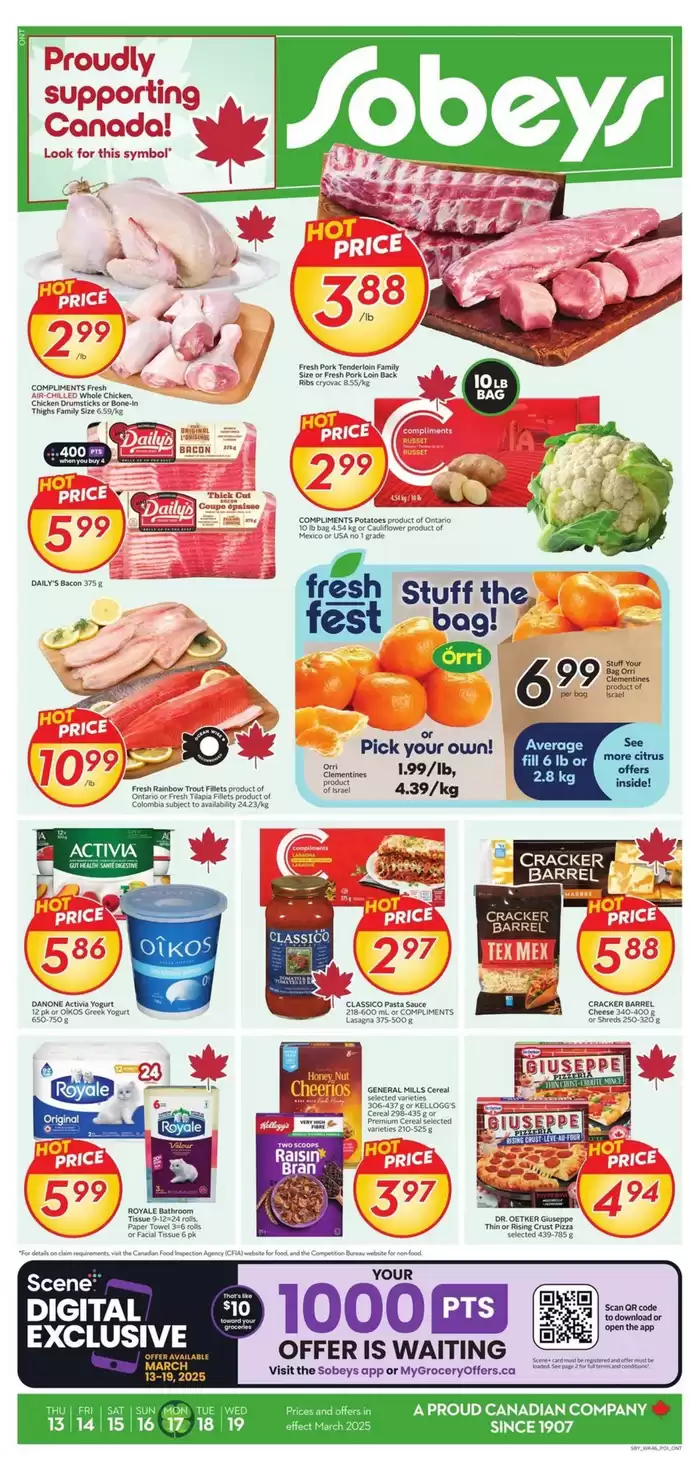 Sobeys catalogue in Oshawa | Sobeys Weekly ad | 2025-03-13 - 2025-03-19