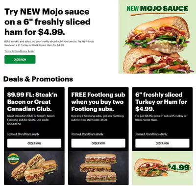 Restaurants offers in Winnipeg | Deals & Promotions in Subway | 2025-03-12 - 2025-03-26