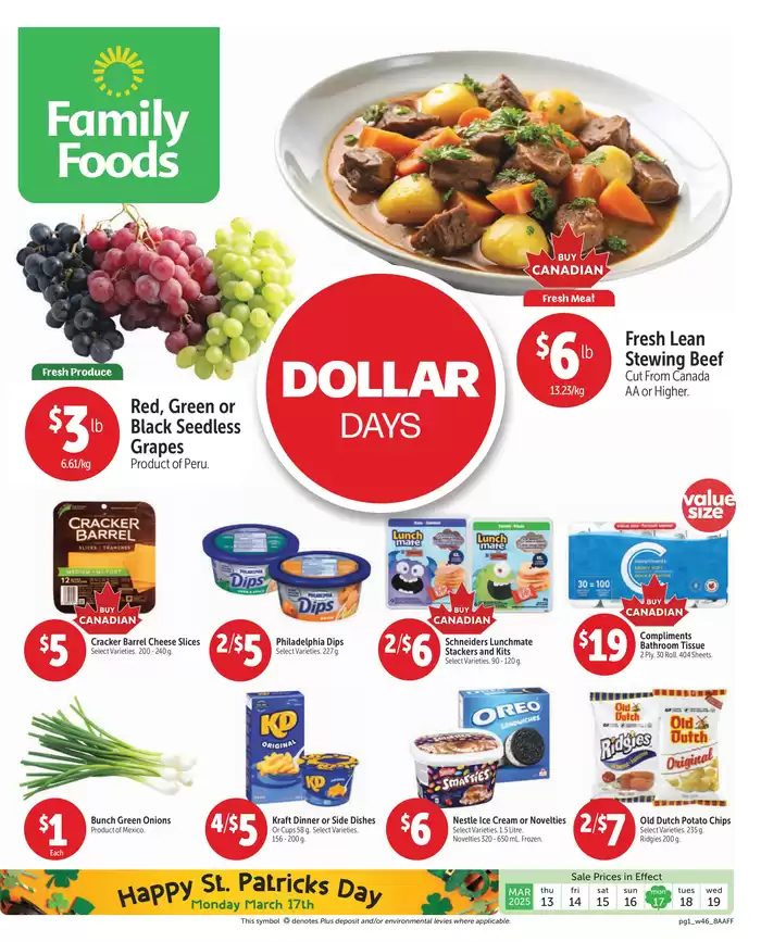 Family Foods catalogue in Prince Albert | Family Foods weekly flyer | 2025-03-13 - 2025-03-19