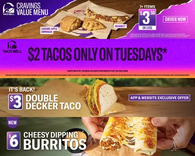 Restaurants offers in Brantford | Our most popular deals in Taco Bell | 2025-03-13 - 2025-03-27