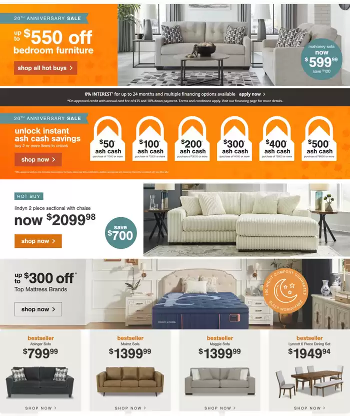 Ashley Furniture catalogue in Kamloops | 20TH Anniversary Sale | 2025-03-17 - 2025-03-31