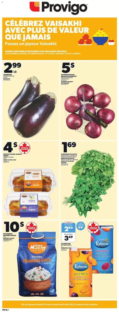 Provigo catalogue in Gatineau | Wide range of offers | 2025-03-20 - 2025-04-09