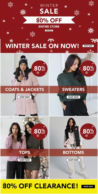 Clothing, Shoes & Accessories offers in Winnipeg | Up To 80% Off in Fairweather | 2025-03-18 - 2025-04-01