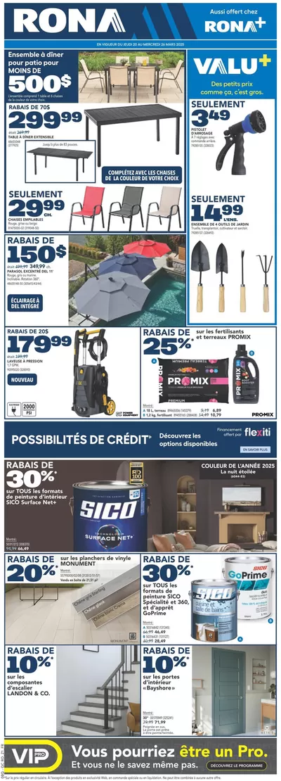 Garden & DIY offers in Matagami | Exclusive deals for our customers in RONA | 2025-03-20 - 2025-03-26