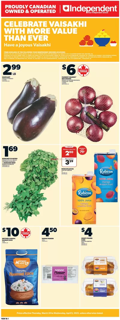 Independent Grocer catalogue in Toronto | Independent Grocer weeky flyer | 2025-03-20 - 2025-04-09