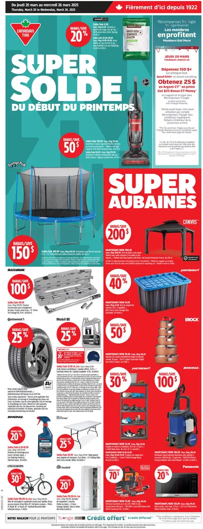 Canadian Tire catalogue in La Pocatière | New offers to discover | 2025-03-20 - 2025-03-26