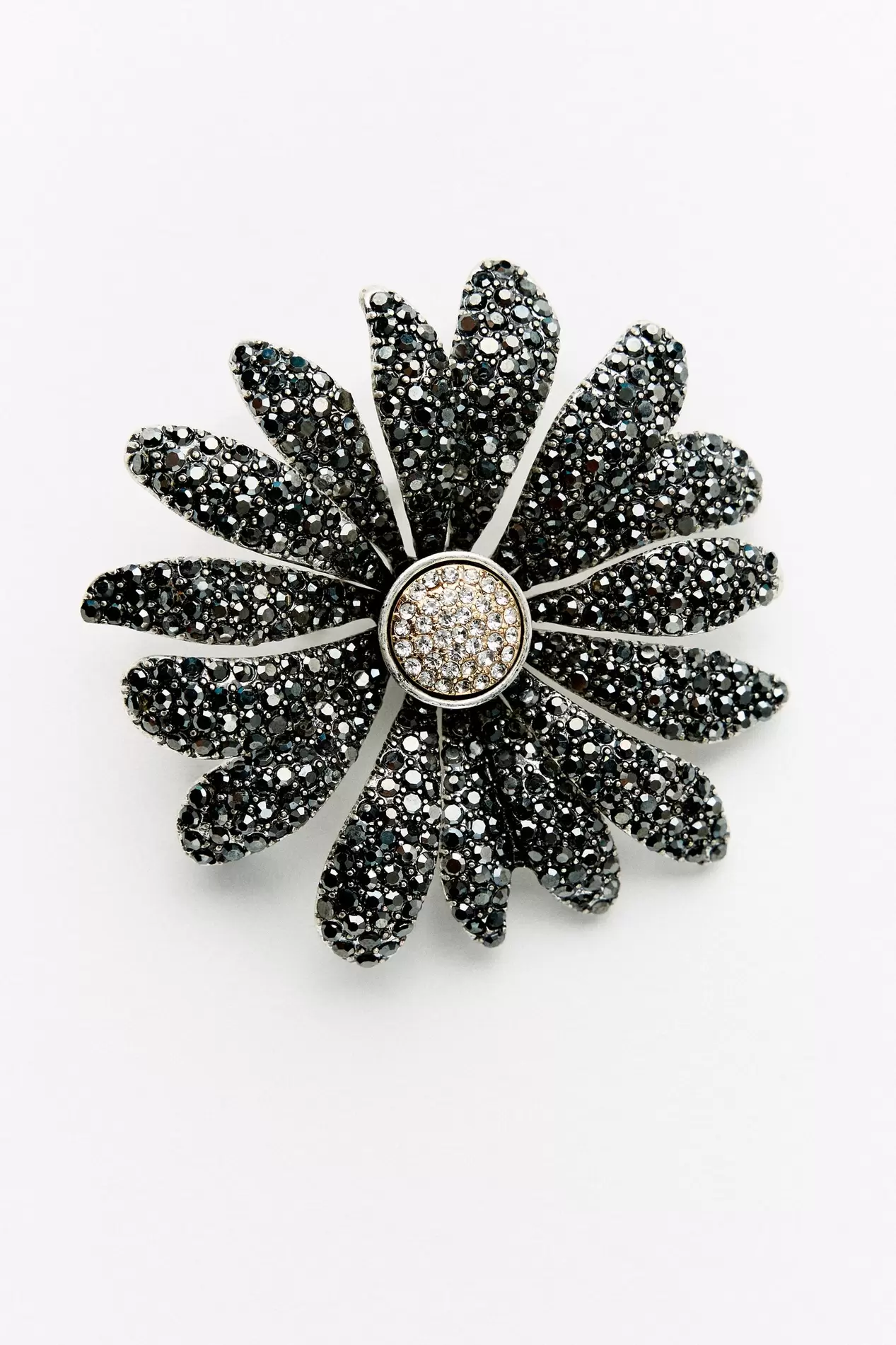 RHINESTONE FLOWER BROOCH offers at $35.9 in ZARA