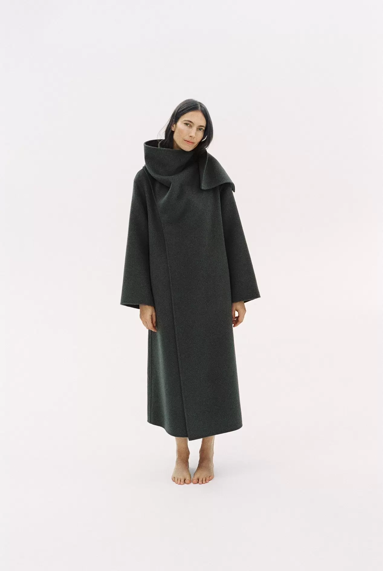 WOOL BLEND SCARF COAT ZW COLLECTION offers at $319 in ZARA