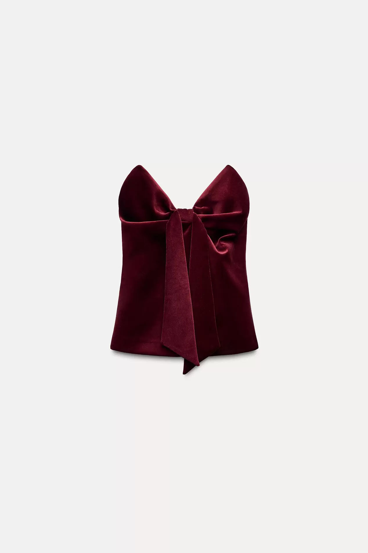 VELVET BOW TOP offers at $65.9 in ZARA