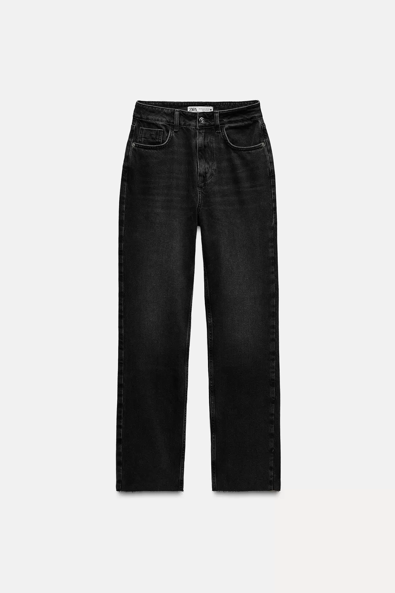 Z1975 DENIM STRAIGHT CUT JEANS WITH A HIGH WAIST offers at $55.9 in ZARA