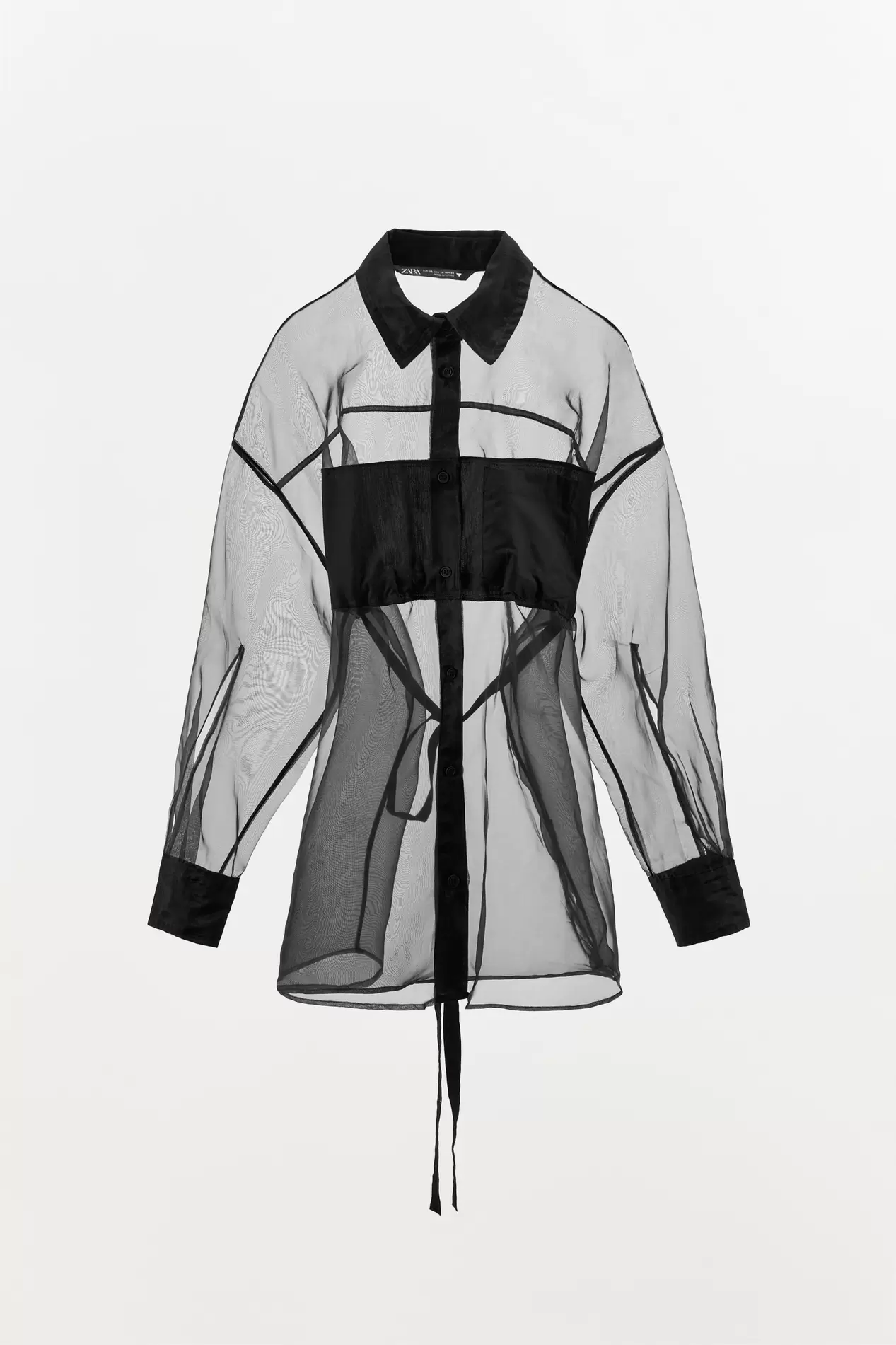 OVERSIZED ORGANZA SHIRT offers at $65.9 in ZARA