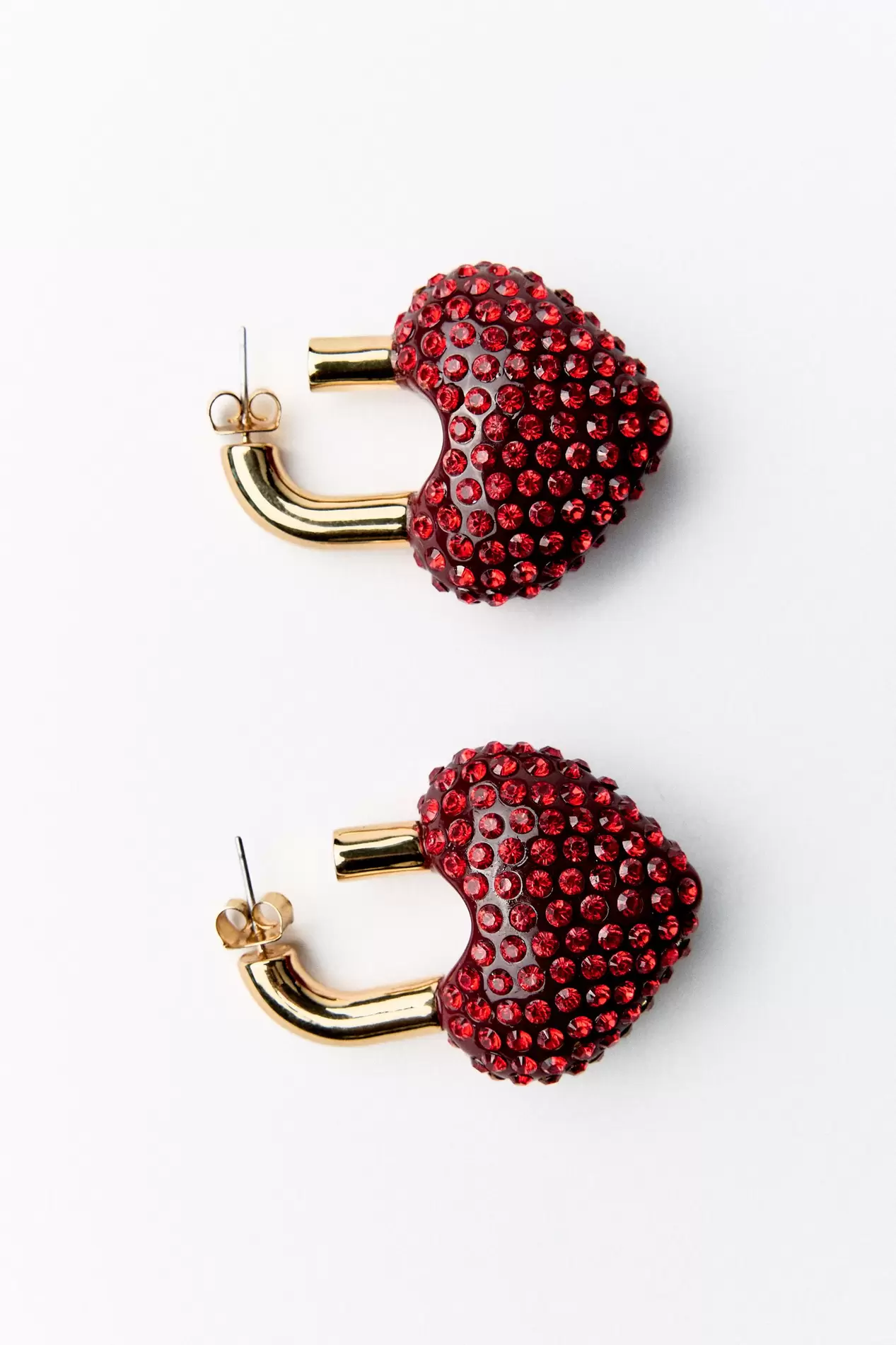 SPARKLY HEART EARRINGS offers at $29.9 in ZARA