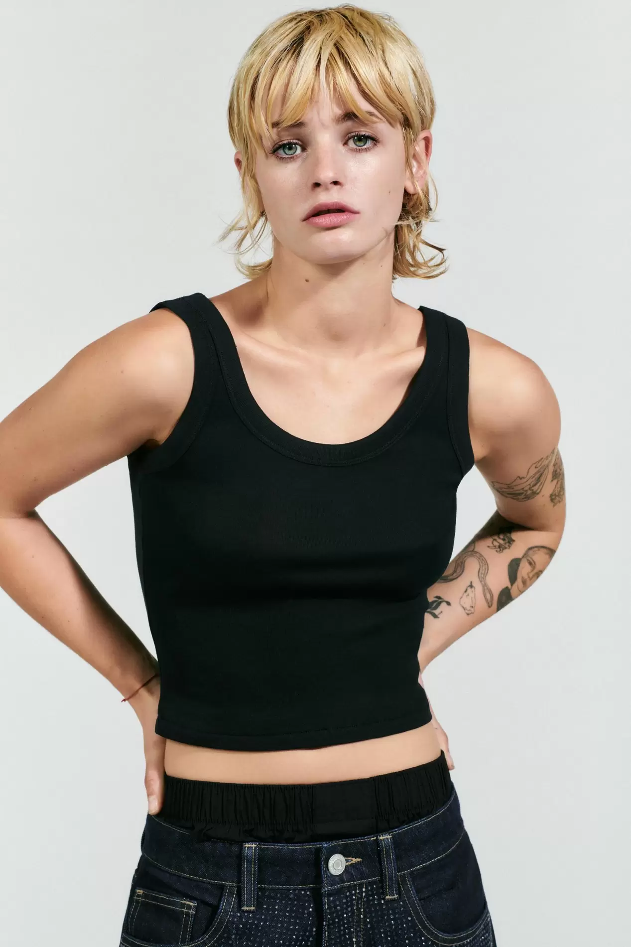 RIB TANK TOP offers at $14.9 in ZARA