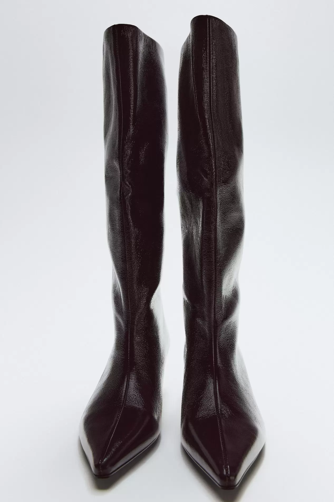 KITTEN HEEL KNEE HIGH BOOTS offers at $129 in ZARA