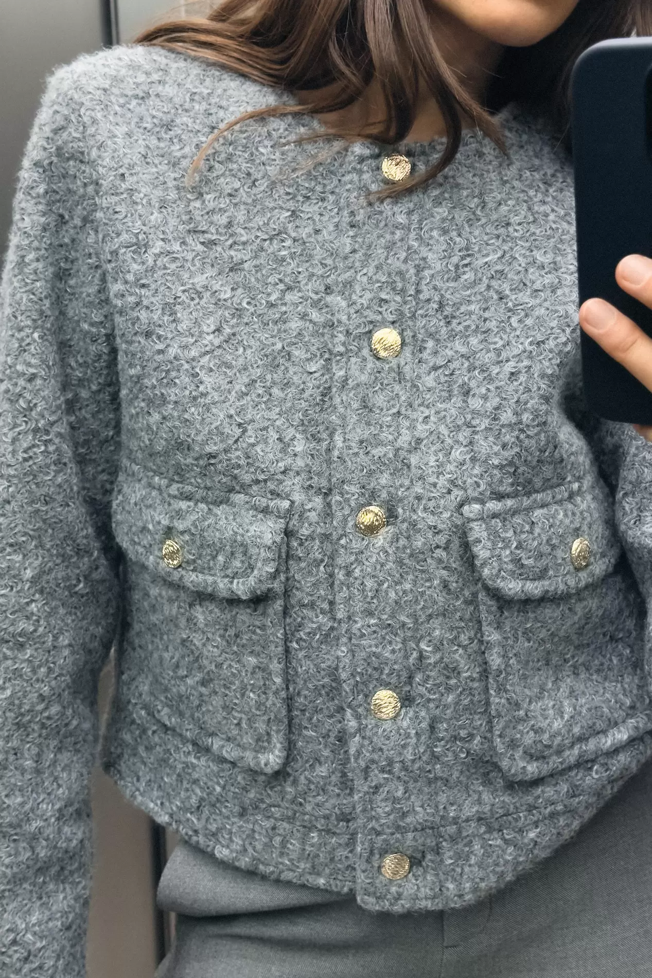 SHORT BOUCLÉ JACKET offers at $69.9 in ZARA