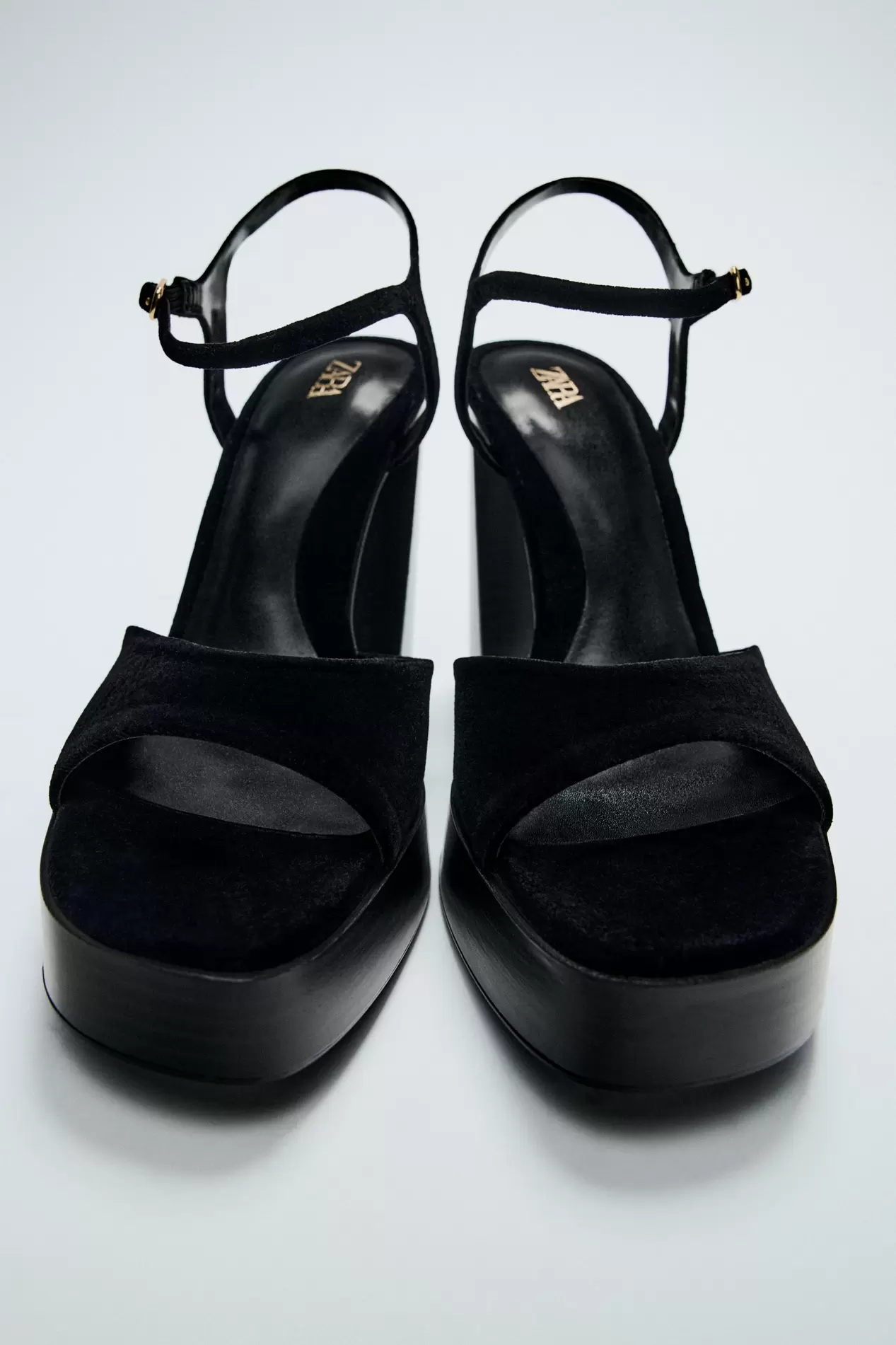 VELVET EFFECT PLATFORM SANDAL offers at $79.9 in ZARA