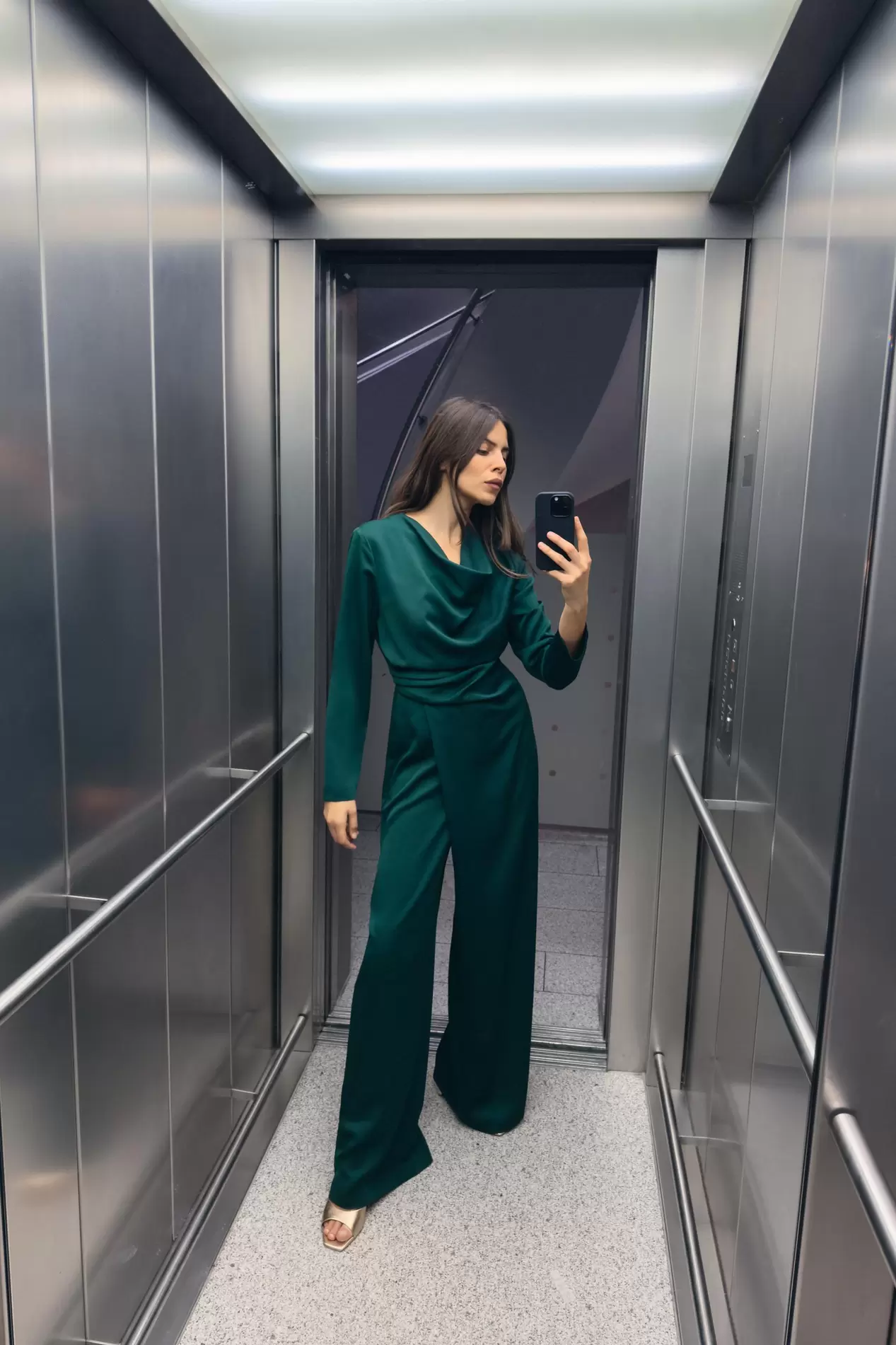 CREPE JUMPSUIT WITH PLEATS AT WAIST offers at $79.9 in ZARA