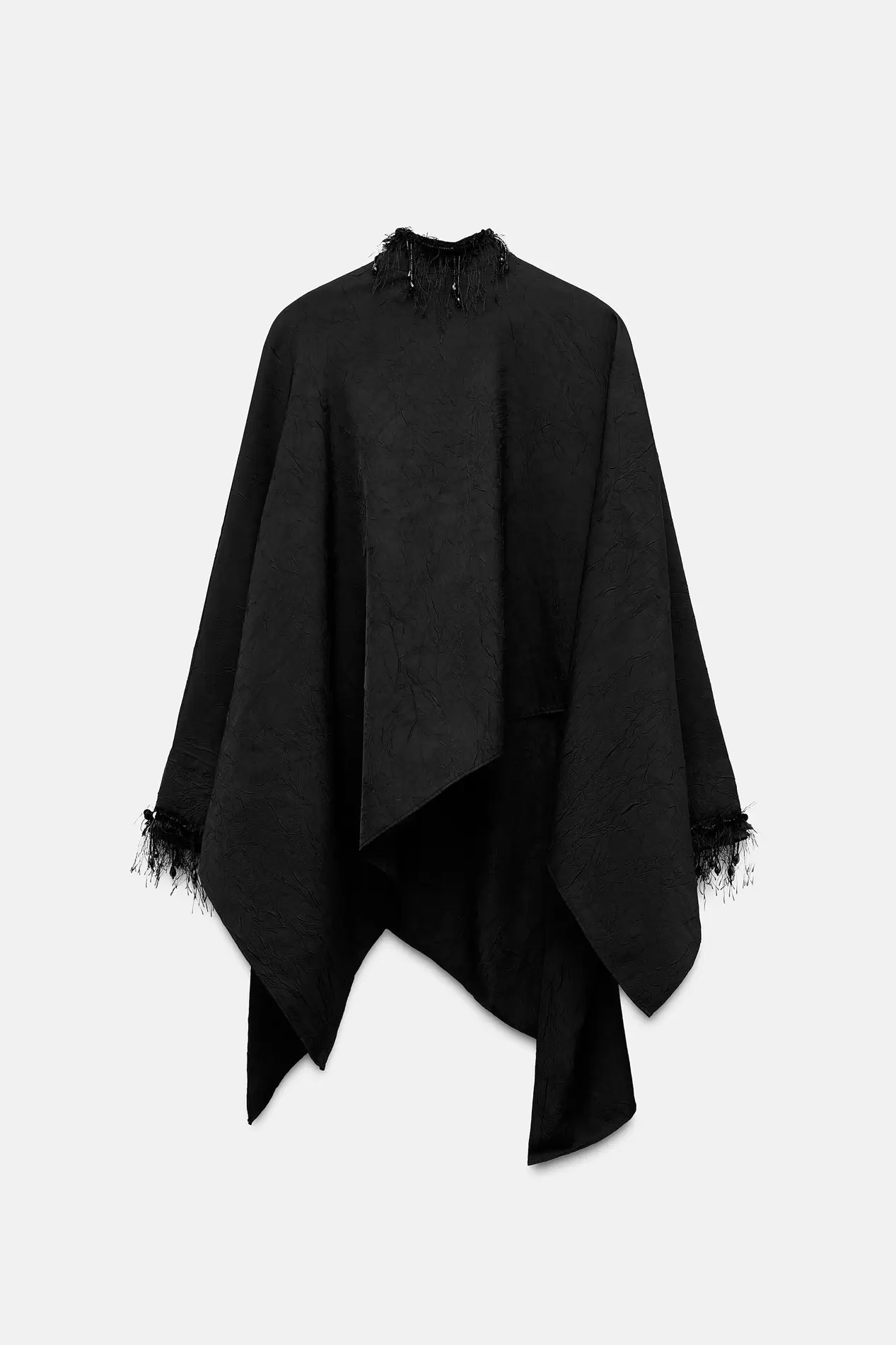 WRINKLE EFFECT JEWEL CAPE ZW COLLECTION offers at $25.8 in ZARA