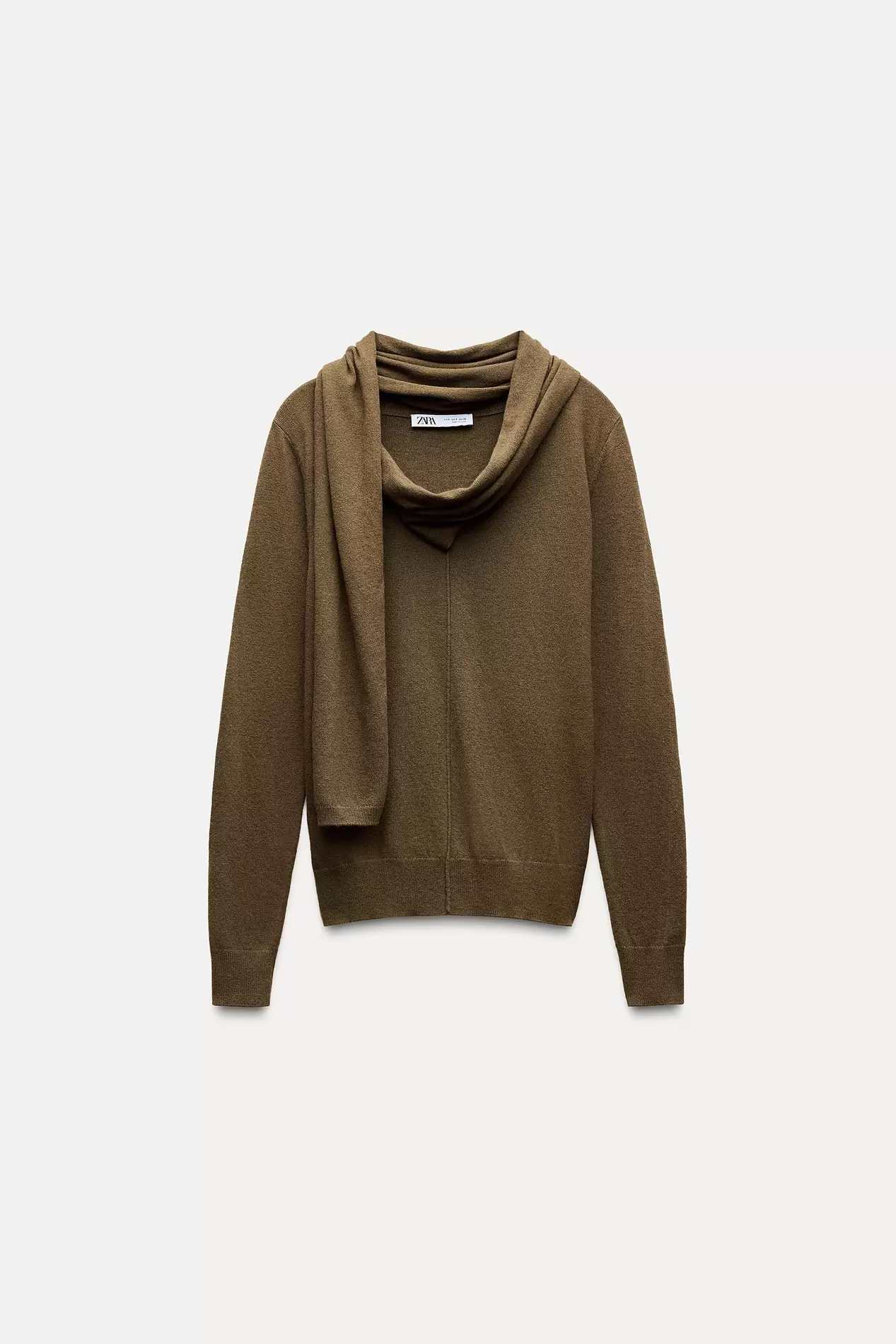 BASIC KNIT SCARF SWEATER offers at $26.36 in ZARA