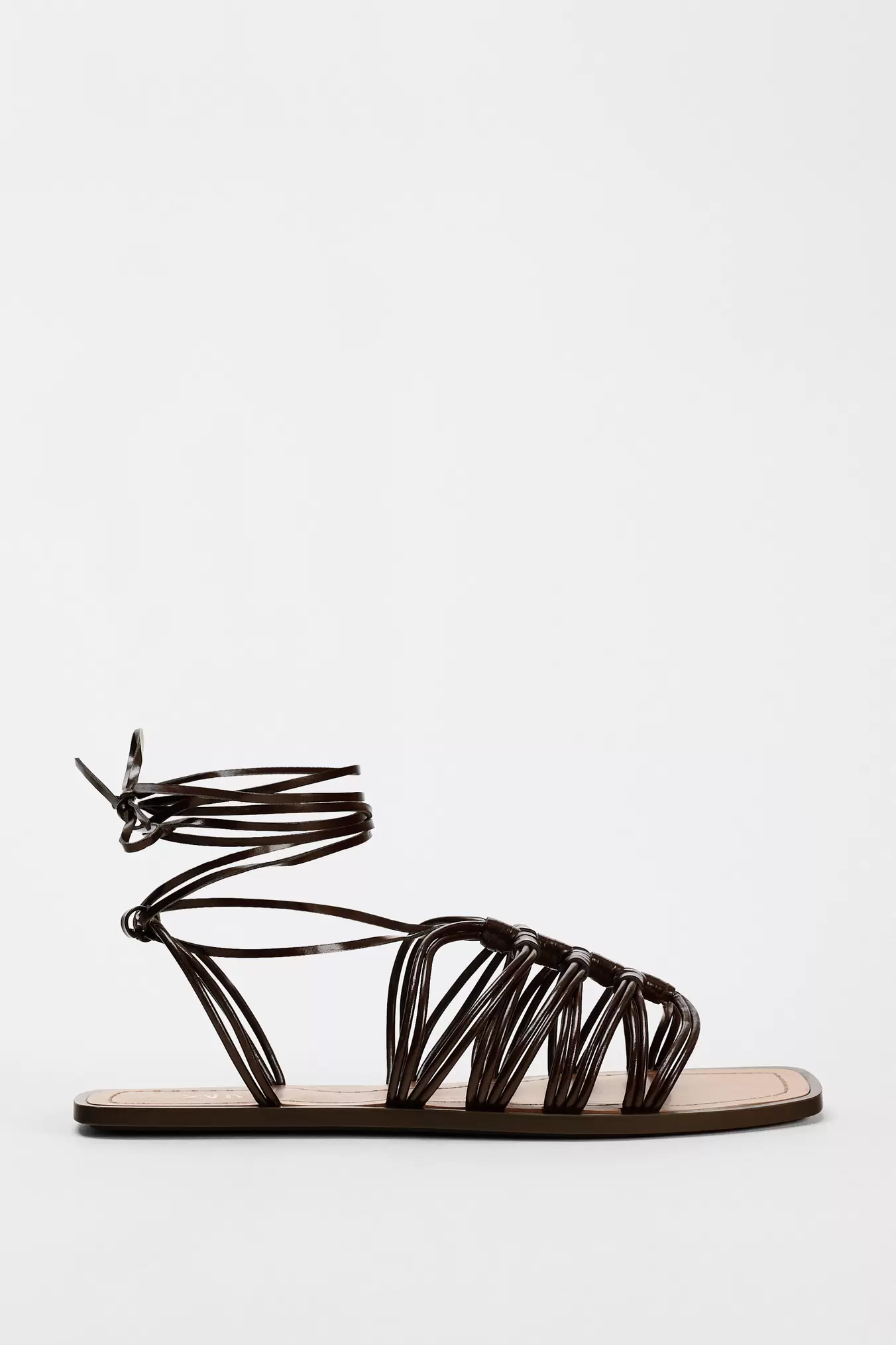 FLAT MULTI-STRAP LACE UP SANDALS offers at $20.97 in ZARA