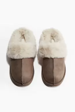 Warm-lined Slippers offers at $29.99 in H&M