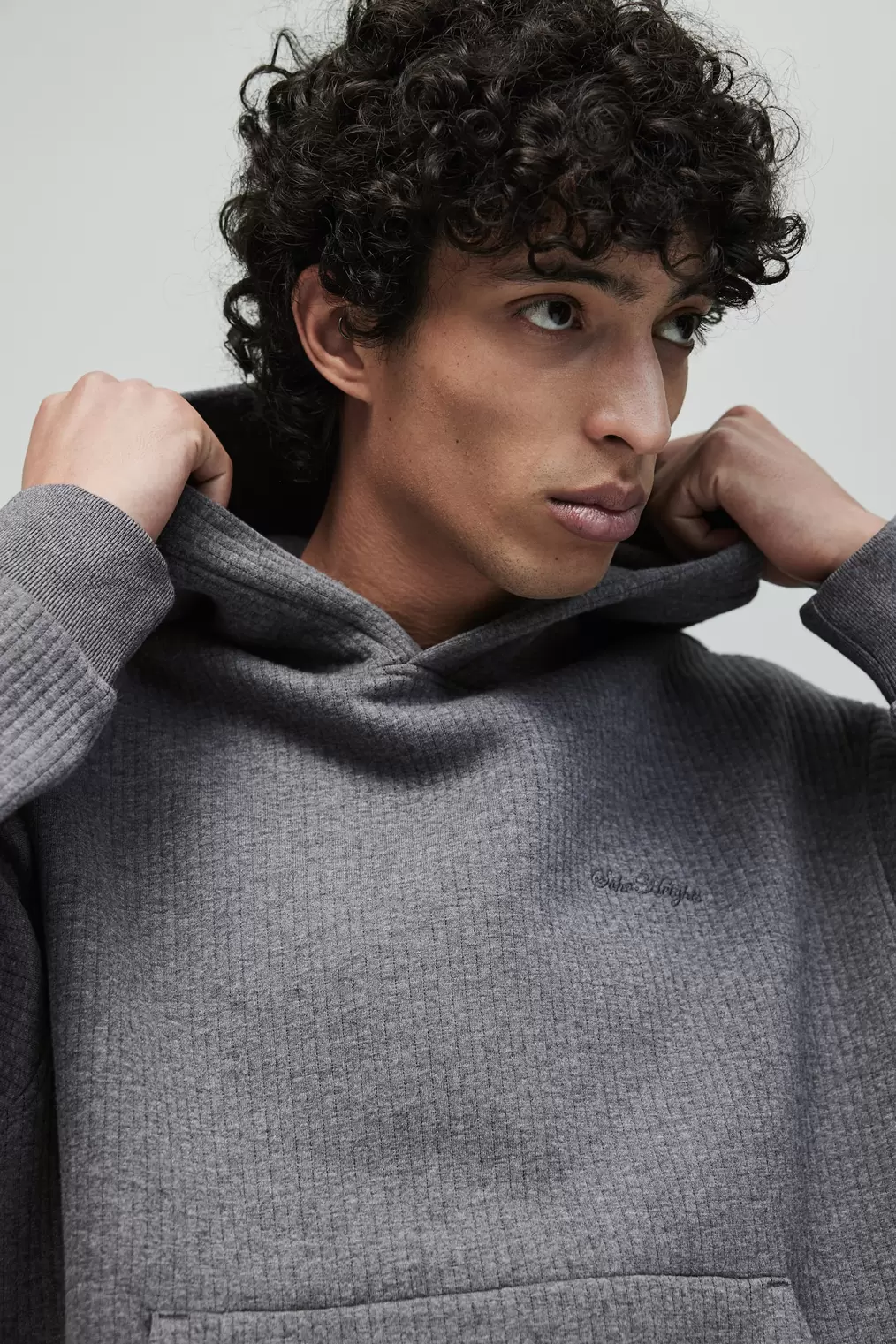 Loose Fit Ribbed Hoodie offers at $59.99 in H&M