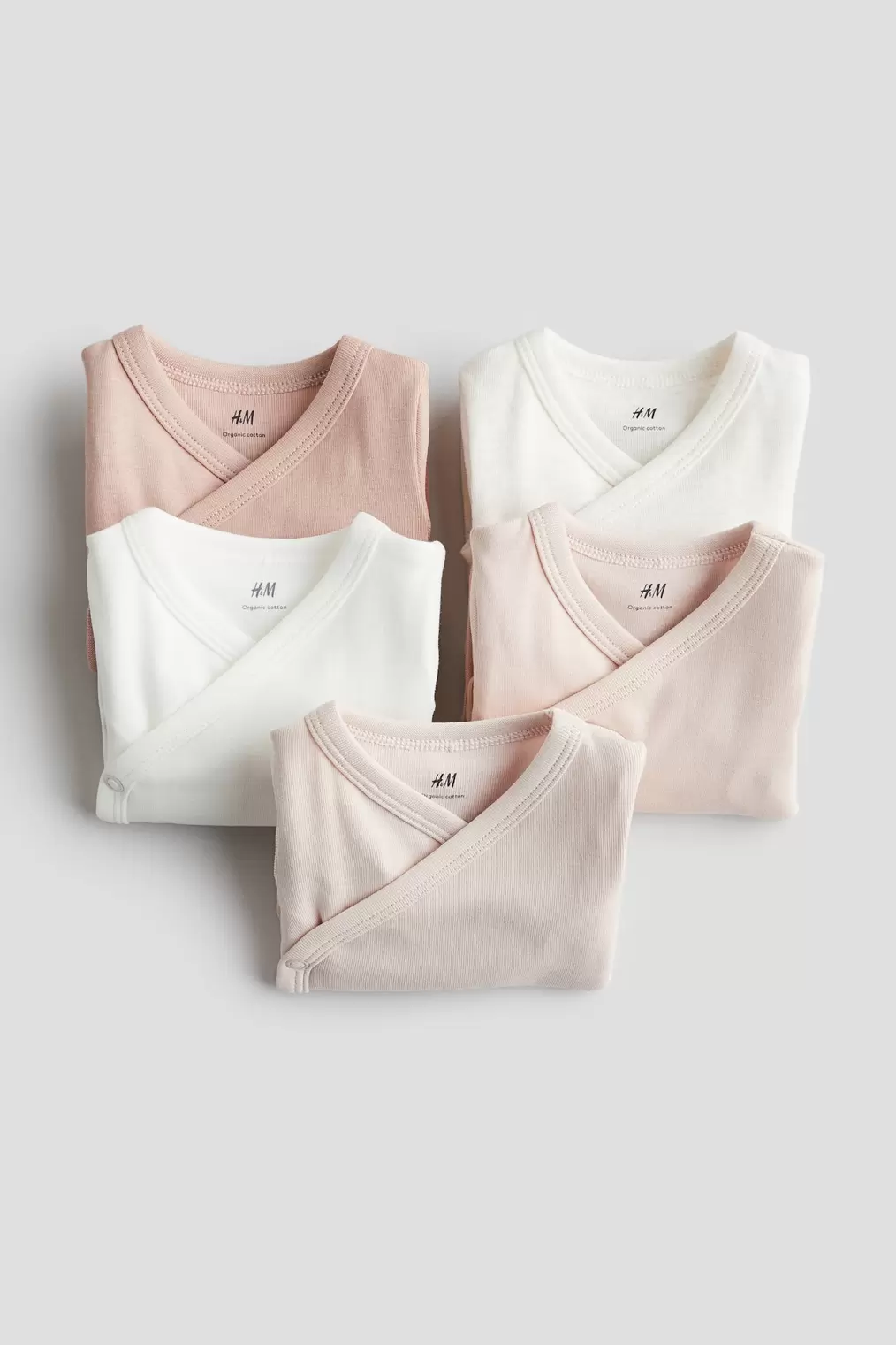 5-pack Wrapover Bodysuits offers at $29.99 in H&M