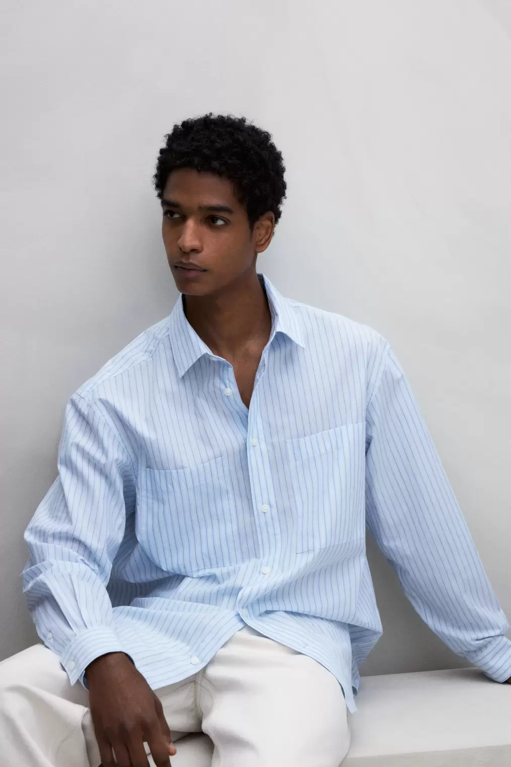 Loose Fit Poplin Shirt offers at $49.99 in H&M