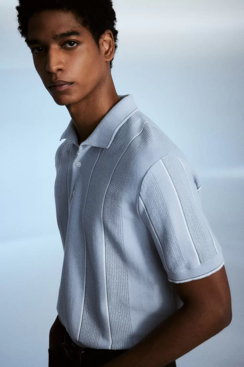 Regular-Fit Pointelle-Knit Polo Shirt offers at $49.99 in H&M