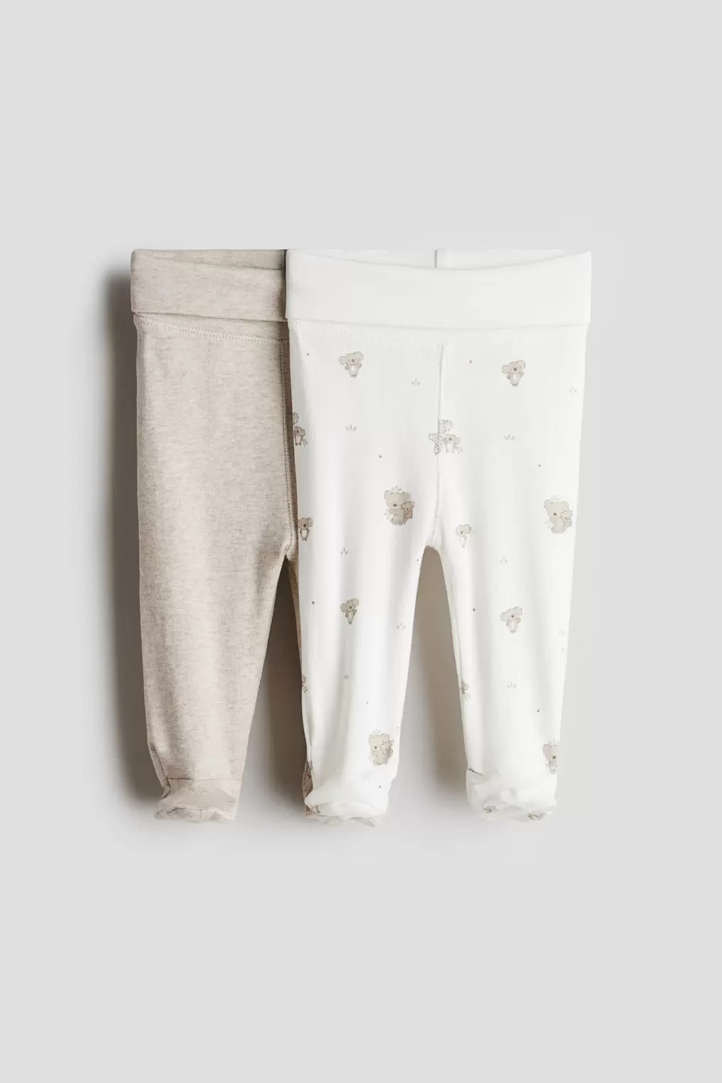 2-pack full-feet cotton leggings offers at $14.99 in H&M