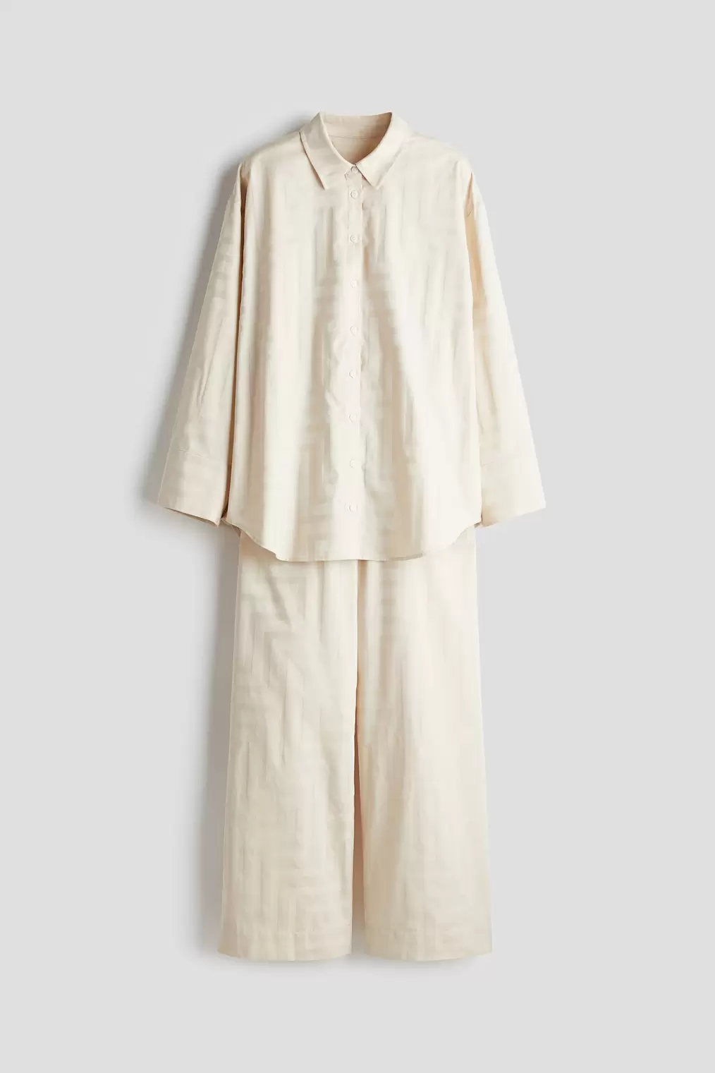 Jacquard-Weave Cotton Pajamas offers at $59.99 in H&M